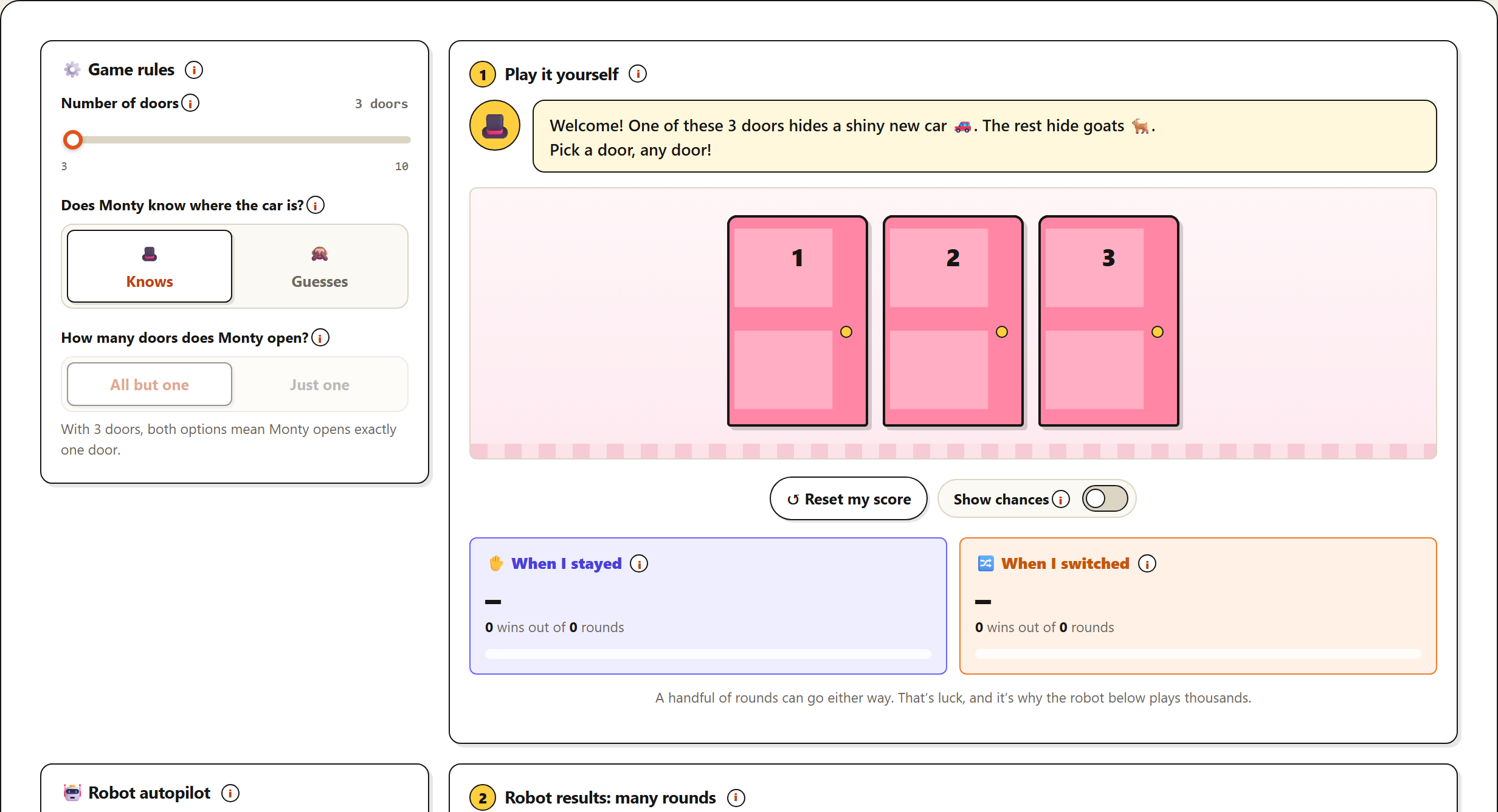 The Monty Hall Door Lab preview